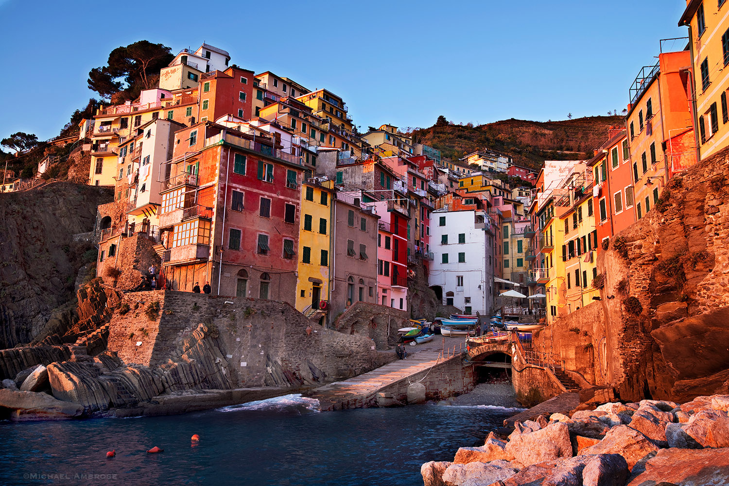 Riomaggiore is one of the Cinque Terre (Five Villages) of coastal Italy.